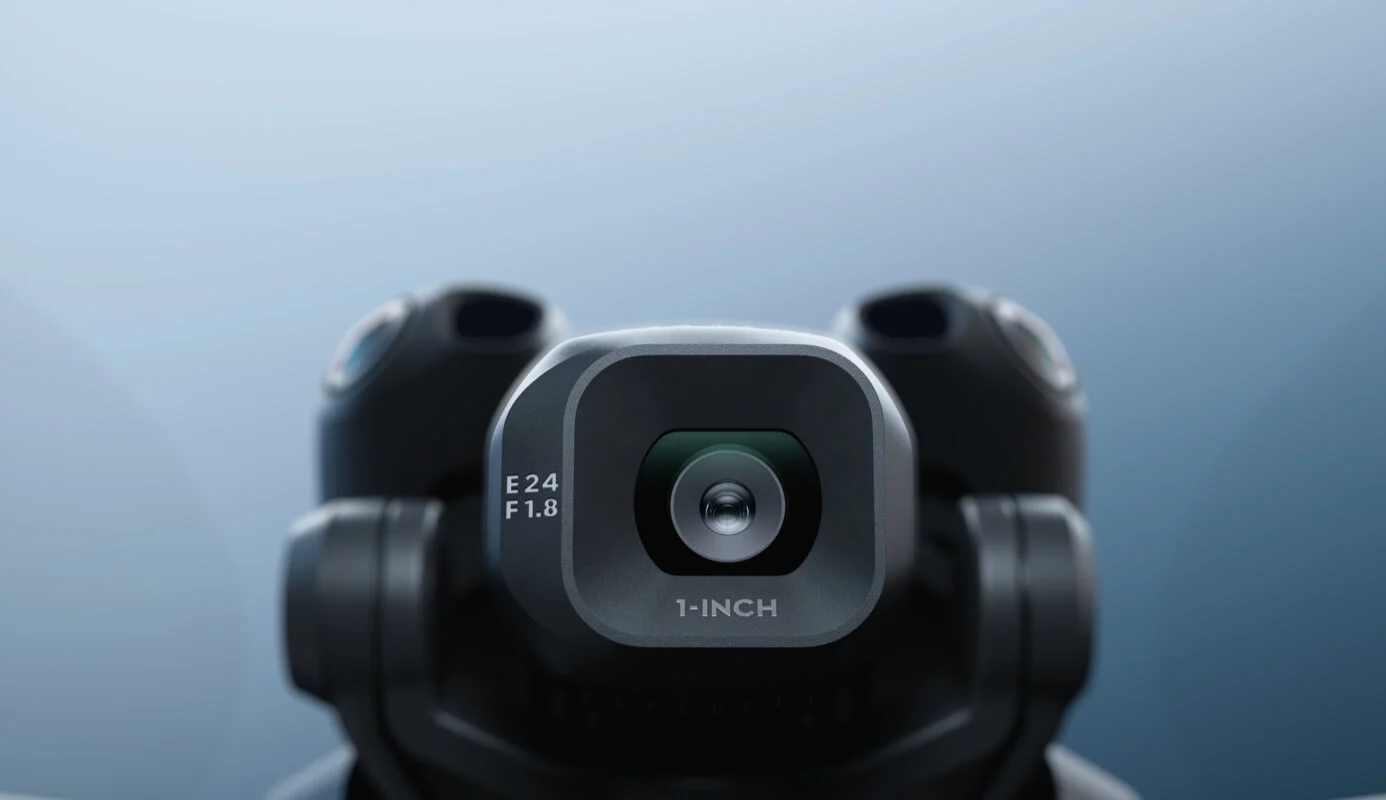 Detalhe da câmera DJI Mini 5 Pro